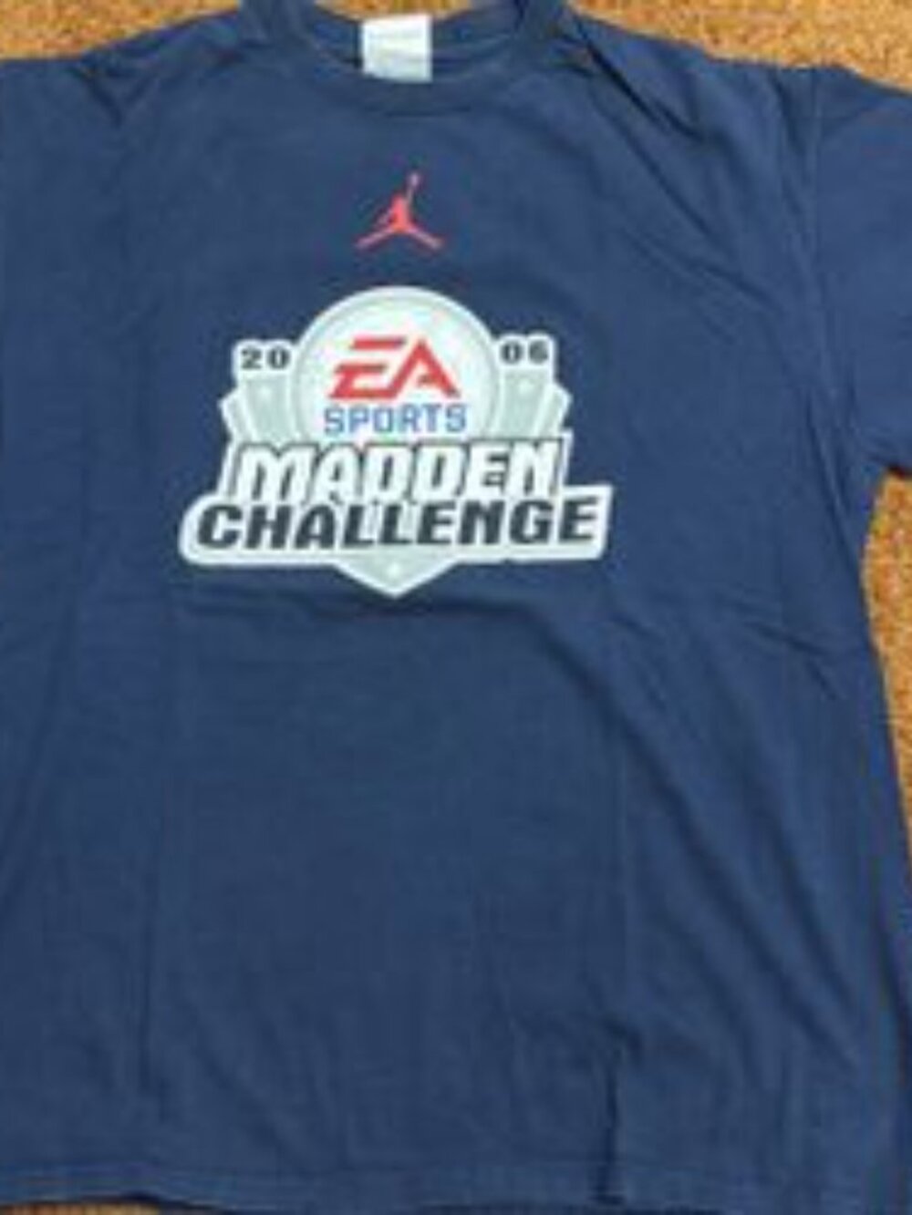 Vintage T Shirt Blue Medium Nike Team Jordan 2006 EA Sprorts Madden Challenge
